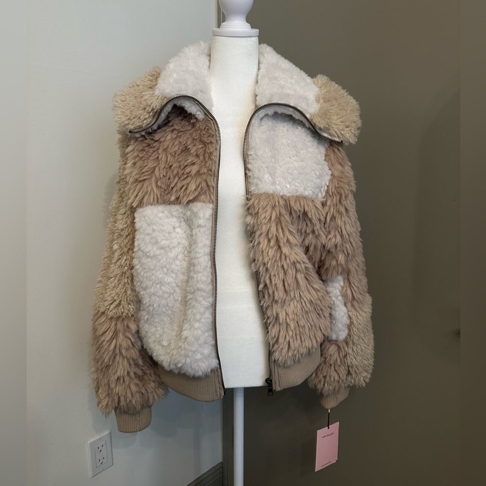ANTHROPOLOGIE Sherpa bomber jacket